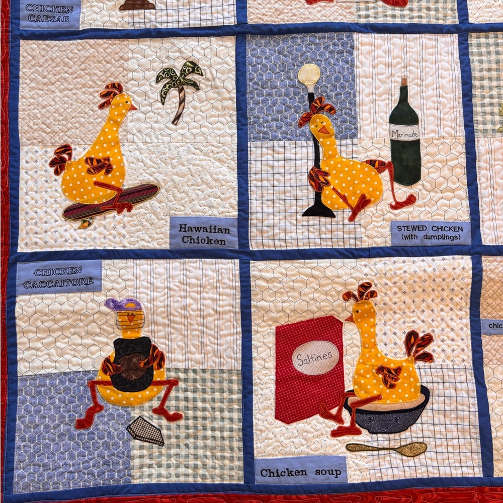 Charming Chicken-Themed Quilt - Picture 2 of 9